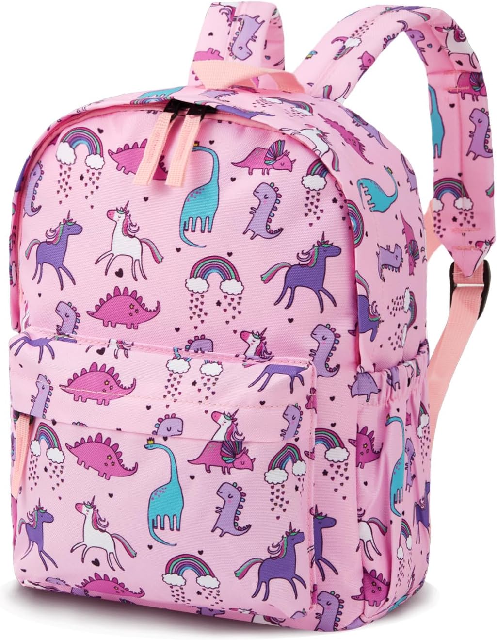 Cute Toddler Backpack for Boys Girls Preschool Kindergarten Nursery Travel School Bag with Chest Buckle(Unicorn and Dinosaur)