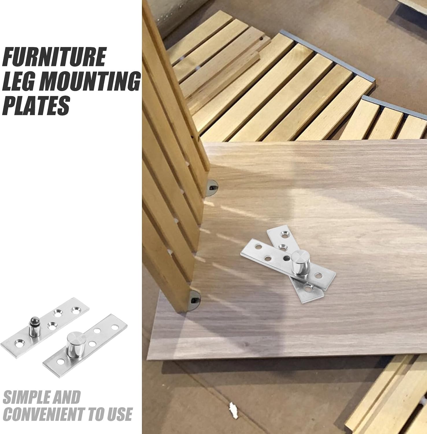 2pcs Stainless Metal Rotation Pivot Door Hinges Hidden Concealed Center Shaft for Cabinet and Wood Doors Small Size Eccentric Axle