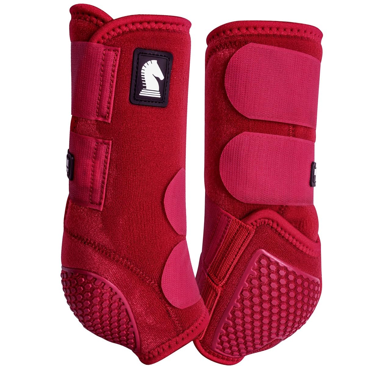 Classic Equine Flexion by Legacy2 Support Boots, Front (Crimson, Small)