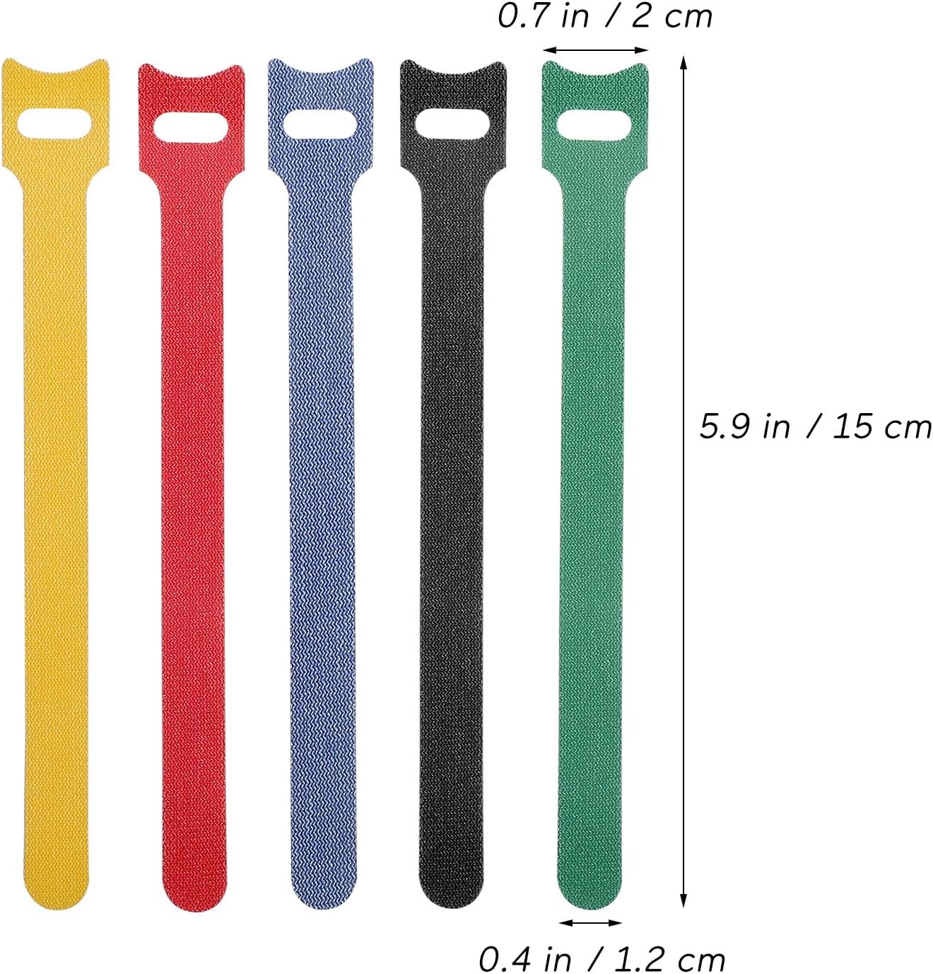 OSALADI Reusable Cable Ties 100-Pack 6-Inch Cord Management Straps Wire Organizer for Electronics and Home Office Cable Cord Tidy