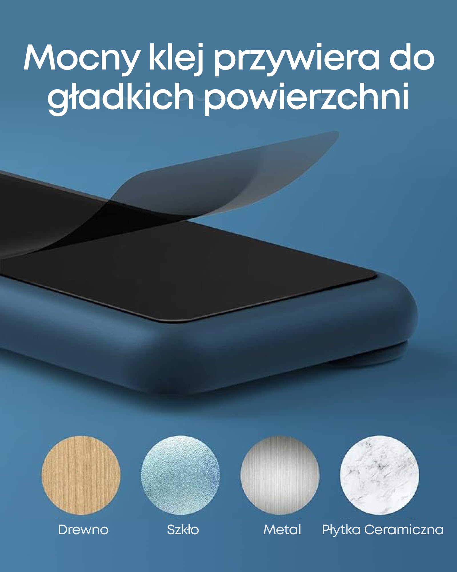Wielofunkcyjny organizer do kabli Anker – 5 klipsów do kabli Lightning, USB C, Micro i innych kabli – przyczepia się do drewna, marmuru, metalu, szkła (niebieski, zestaw 2 szt.)