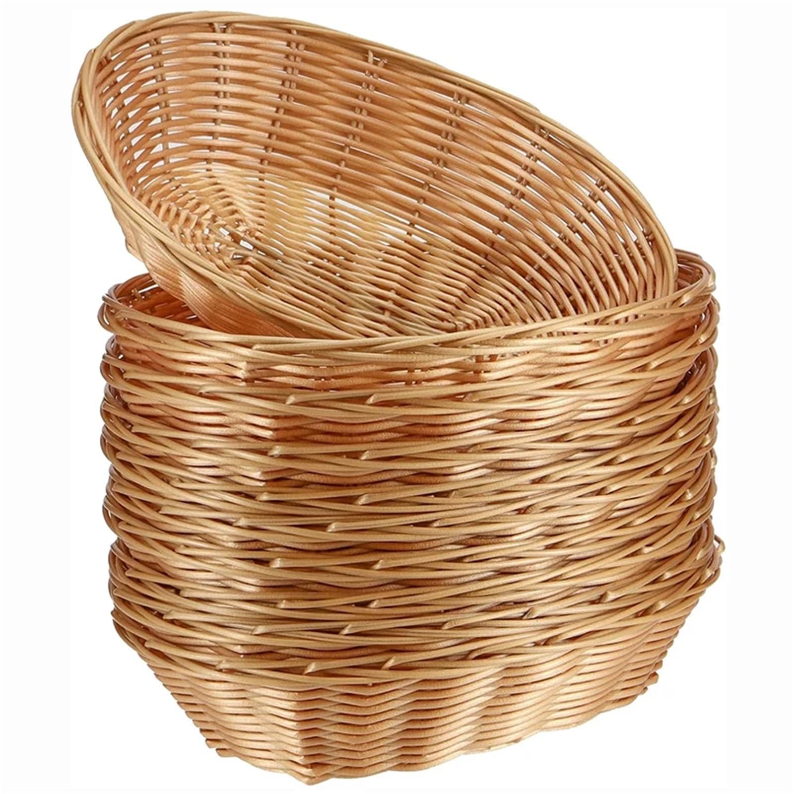 8/20Pcs Wicker Bread Baskets, Handwoven Oval Basket, Tabletop Fruit Vegetables Food Serving Basket for Home Kitchen pour l'organisation de la Maison(5.5 * 16.5 * 21.5cm-20Pcs)