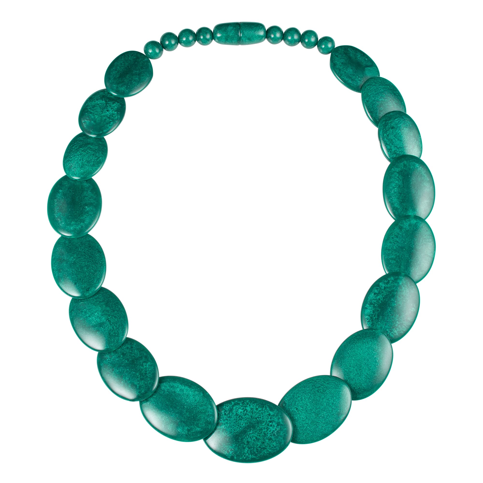 ZAVANA 24 Inch Long Statement Necklace – Handmade Boho Chunky Resin Necklace For Women