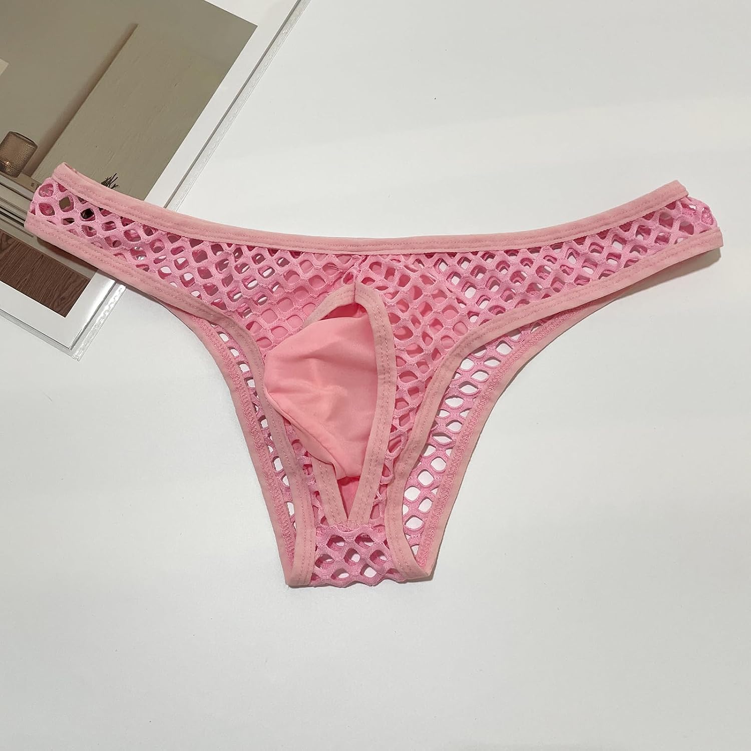 Mens Sexy Lingerie Mesh See Through Bikini Underwear Sissy Panties With Pouch