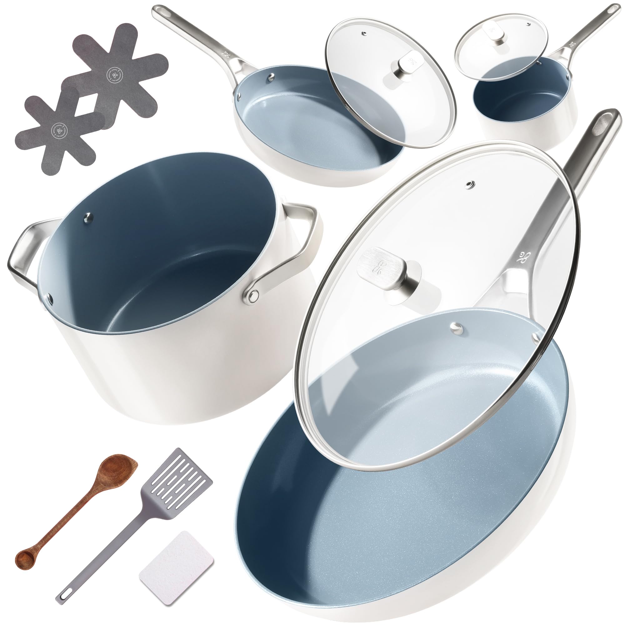 Amazon.com: Premium Non-Toxic Ceramic Cookware Set – Triple-Layer