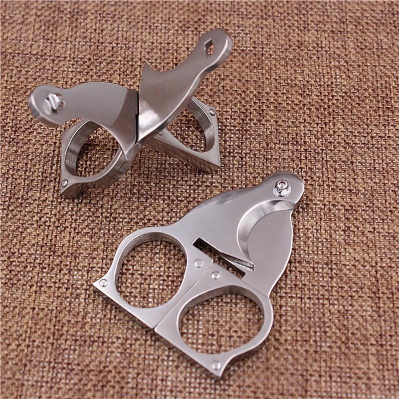 Stainless Steel Cigar Cutter Double Blades Sharp Scissors Multipurpose Guillotine Cutting Tool for Gifts