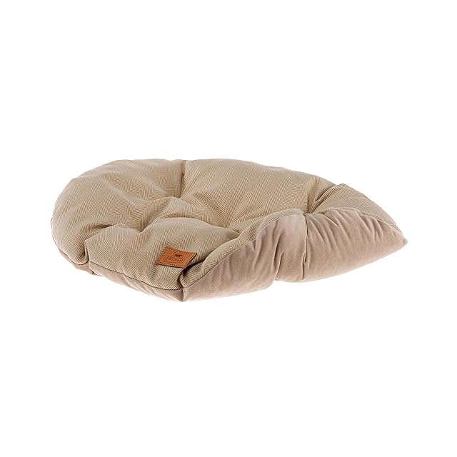 Foto 7 de 7 de Ferplast Cojín Para Perros Y Gatos Stuart 45/2, Doble Cara, Tweed Y Suave Terciopelo, Lavable, Beige, XS