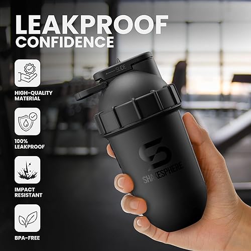 Miniatura 3 de ShakeSphere - Vaso blanco perla con ventana naranja y logotipo gris