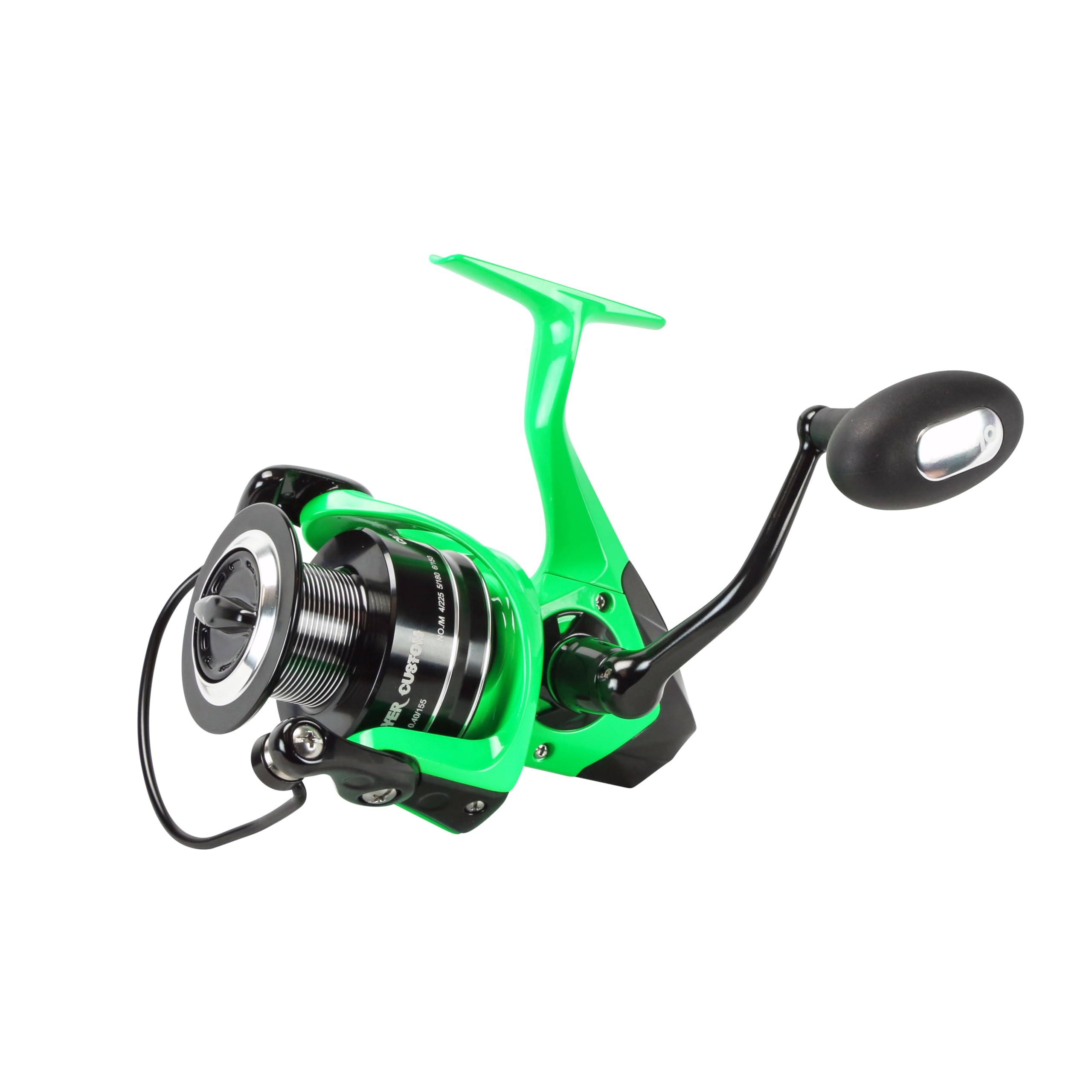 Okuma Cat Slayer Custom Spinning Reel – 6000 Size Catfish Reel with DFD Dual Force Drag, Flite Drive System, UV Reactive Body, Neon Green, CSC-6000NG : Sports & Outdoors