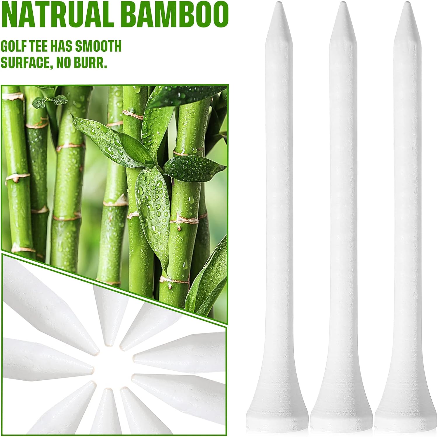 Mudder 600 Pack Golf Tees Bulk Wooden Golf Tees Multicolor Wood for Men Balls Accessories