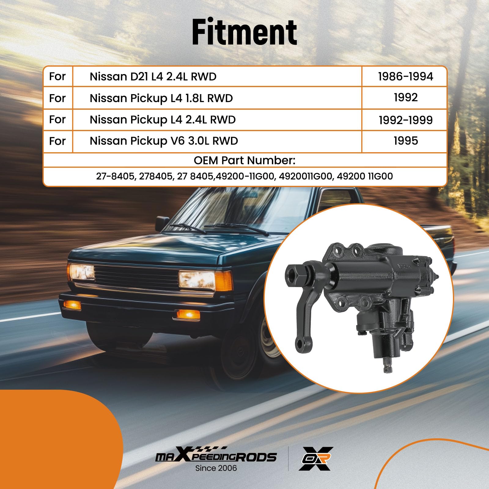 Amazon.com: maXpeedingrods 27-8405 Power Steering Gear Box for