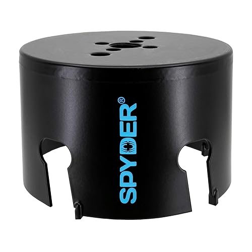 Spyder Sierra de agujero no arborada con punta de carburo de tungsteno (TCT) de 4 pulgadas para madera, MDF, tablero de fibrocemento, plástico,