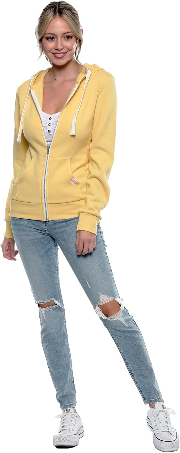 Urban Look Womens Active Long Sleeve Fleece Zip Up Hoodie with Plus Size - Image 3