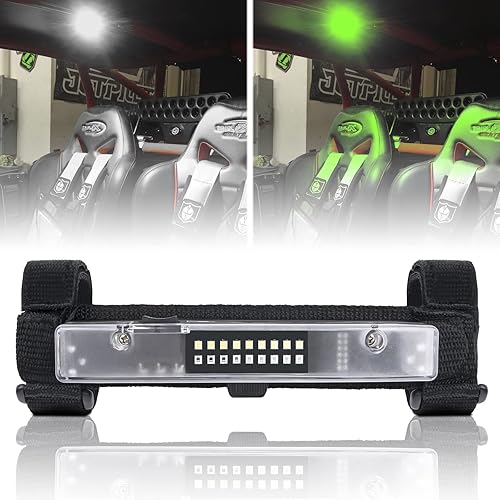 Miniatura 2 de Luces interiores UTV, luz de cúpula UTV, funciona con pilas, soporte universal de barra enrollable, luz LED, luz de jaula enrollable para SXS RZR