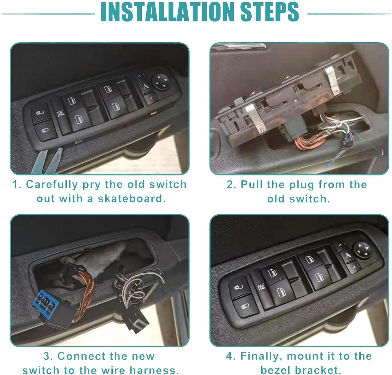 Car Window Switches for J&eep Cherokee 2014-2017 68141890AA Car Power Window Control Switch Window Lifter Switch Button