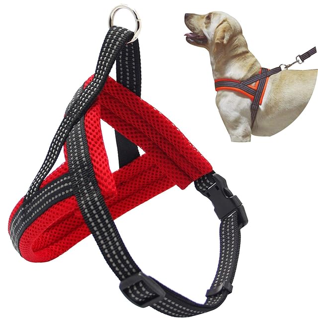 BPS® Arnés Correa para Perros Mascotas Collar Ajustable 4 Tamaños Colores para Elegir para Perro Pequeño…