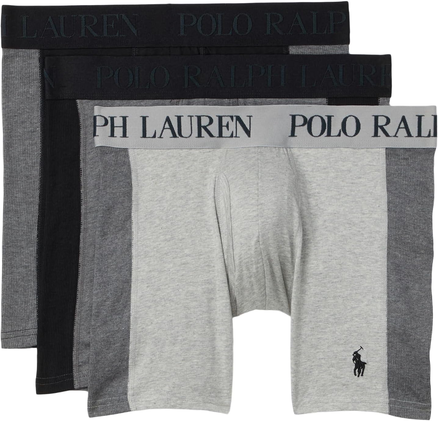 POLO RALPH LAUREN 4-D Flex Max Flex Boxer Brief w/Rib Side Panel 3 Pack