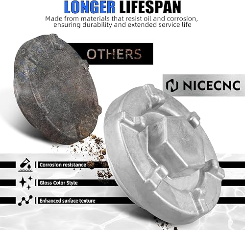 Miniatura 3 de NICECNC Cubierta de tapón de drenaje de aceite compatible con Yamaha Warrior Raptor 350 Wolverine Big Bear 350 400, Grizzly 400 450 600, YFM350