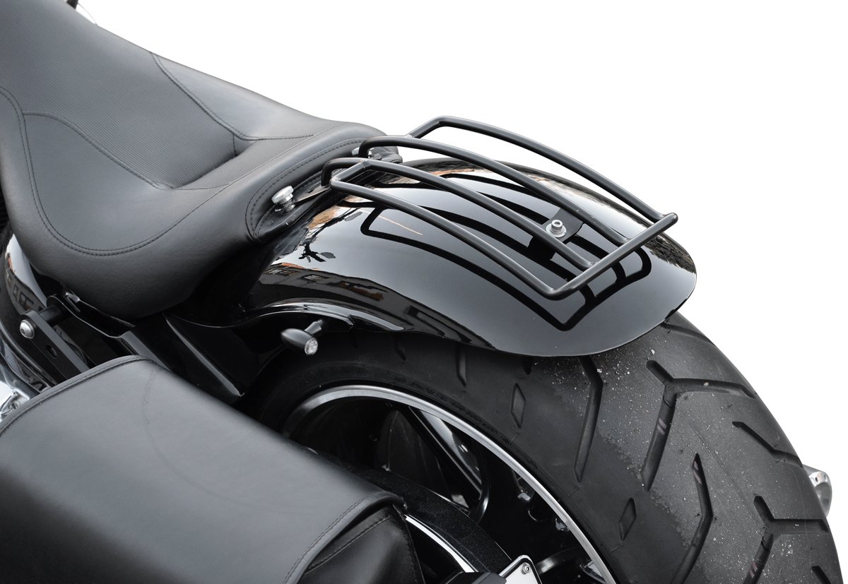 Gepäckträger schwarz kompatibel mit HD Harley Davidson Softail Heritage Classic & Deluxe