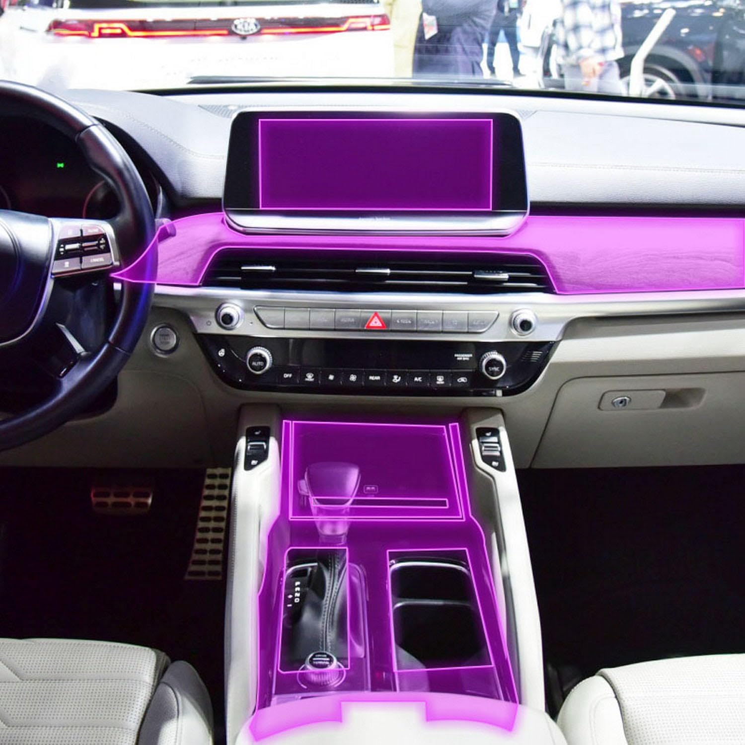 LAVIYE Car Anti Scratch Protection Film Clear Car Transparent TPU self-Adhesive Protective Film Console Screen Film,for Kia Telluride 2019-2022