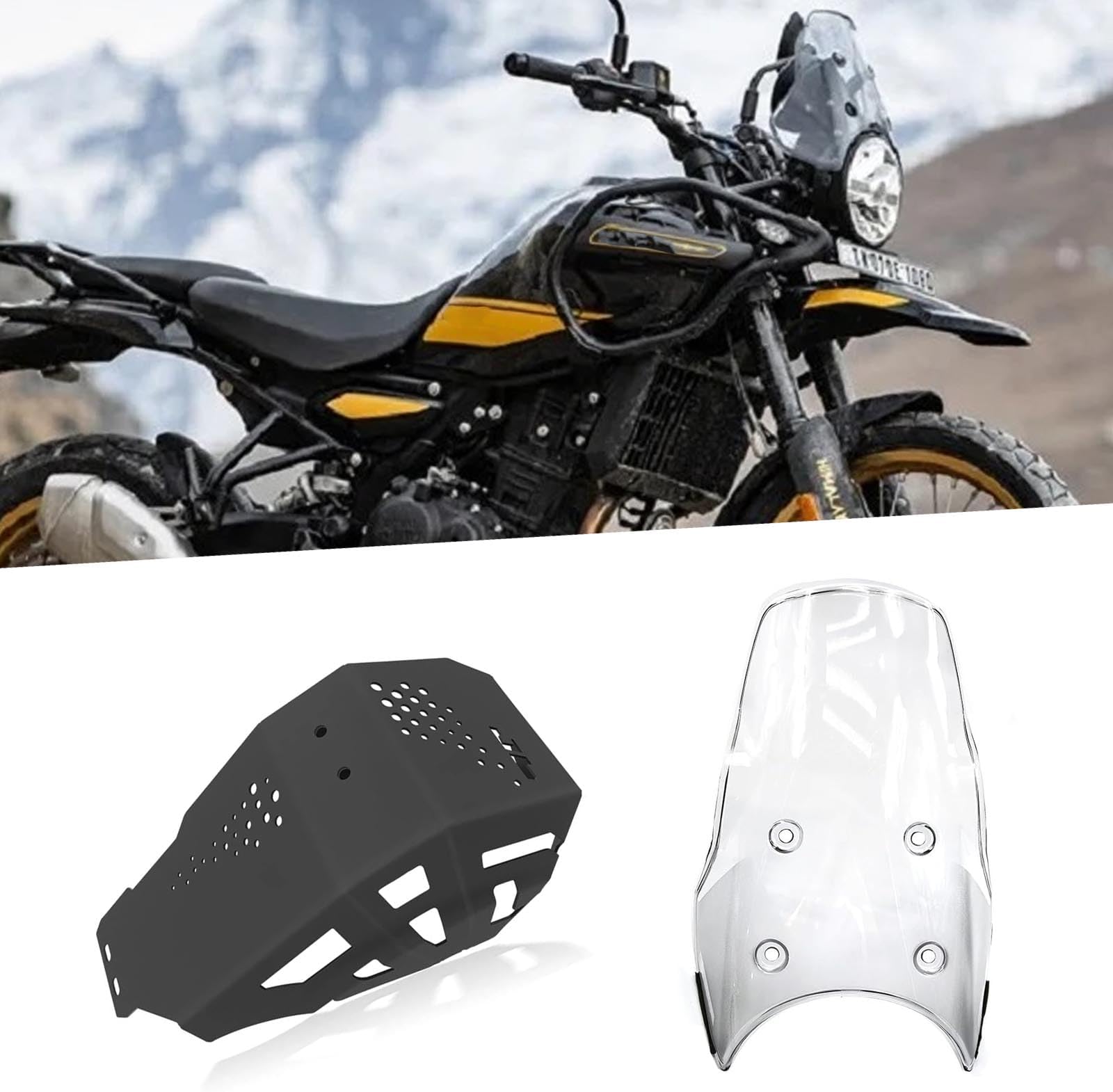 For Himalayan 450 2025 2024 MOTORCYCLE Accessories Engine Chassis Protection cover Guard andIncreased and Increased Windshield Height Modified Windshield