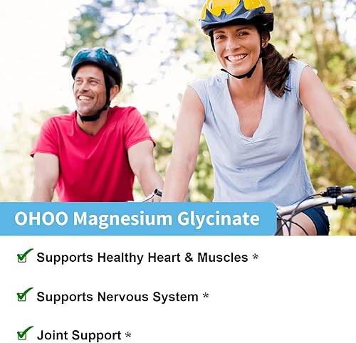 Miniatura 5 de Suplemento de glicinato de magnesio 425 mg, apoyo para aliviar el estrés, sin OMG, 60 tabletas