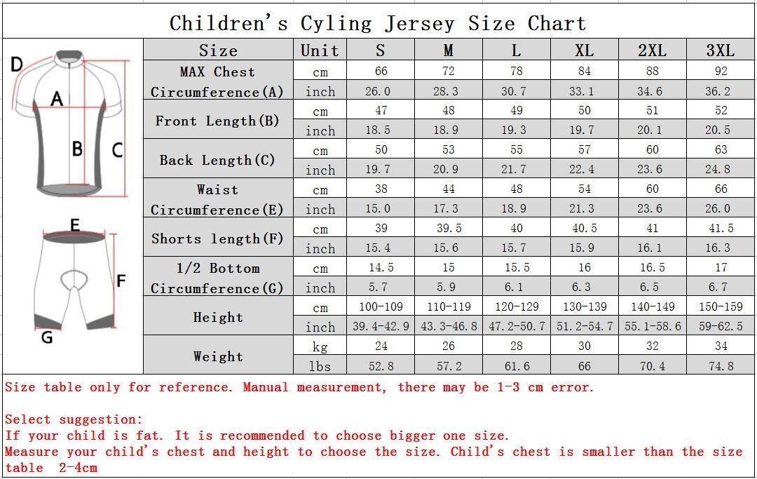 Radtrikot für Kinder, kurzärmelig, Cartoon-Rennrad, Mountainbike-Set, Oberteil, kurz, für Mädchen und Jungen, atmungsaktiv