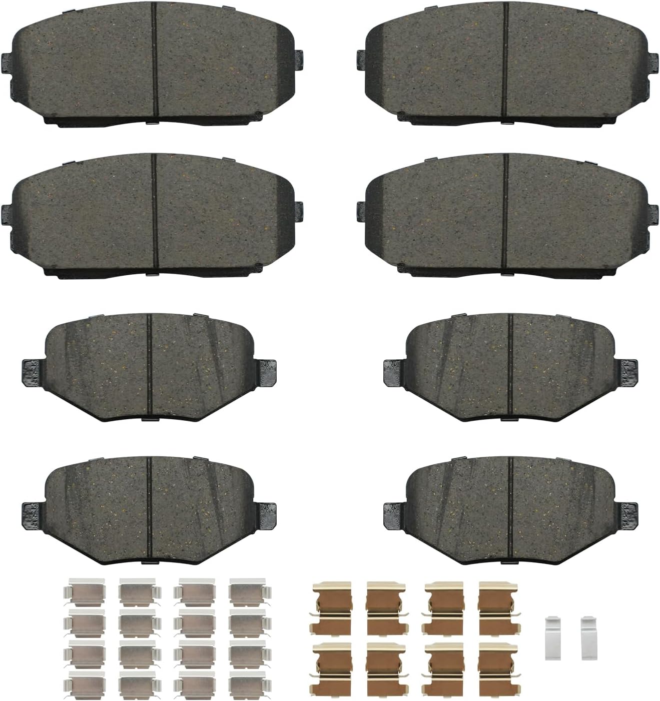 D1258,D1377 Semi-Metallic Front Rear Disc Brake Pad Set Fits For 2011-2015 Ford Edge, For 2011-2015 Lincoln MKX