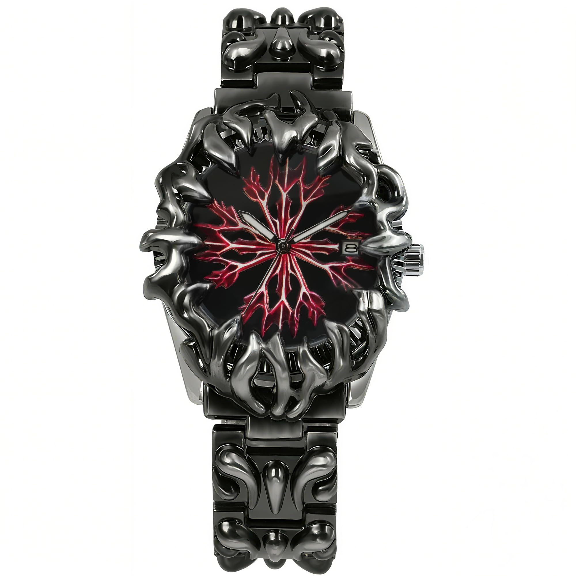 BARAMON Watch for Men Retro Fashion Vintage Wristwatch Casual Gothic Steampunk Quartz Analog Hand Watches Hip Hop Cool Alien Y2K Male Clock
