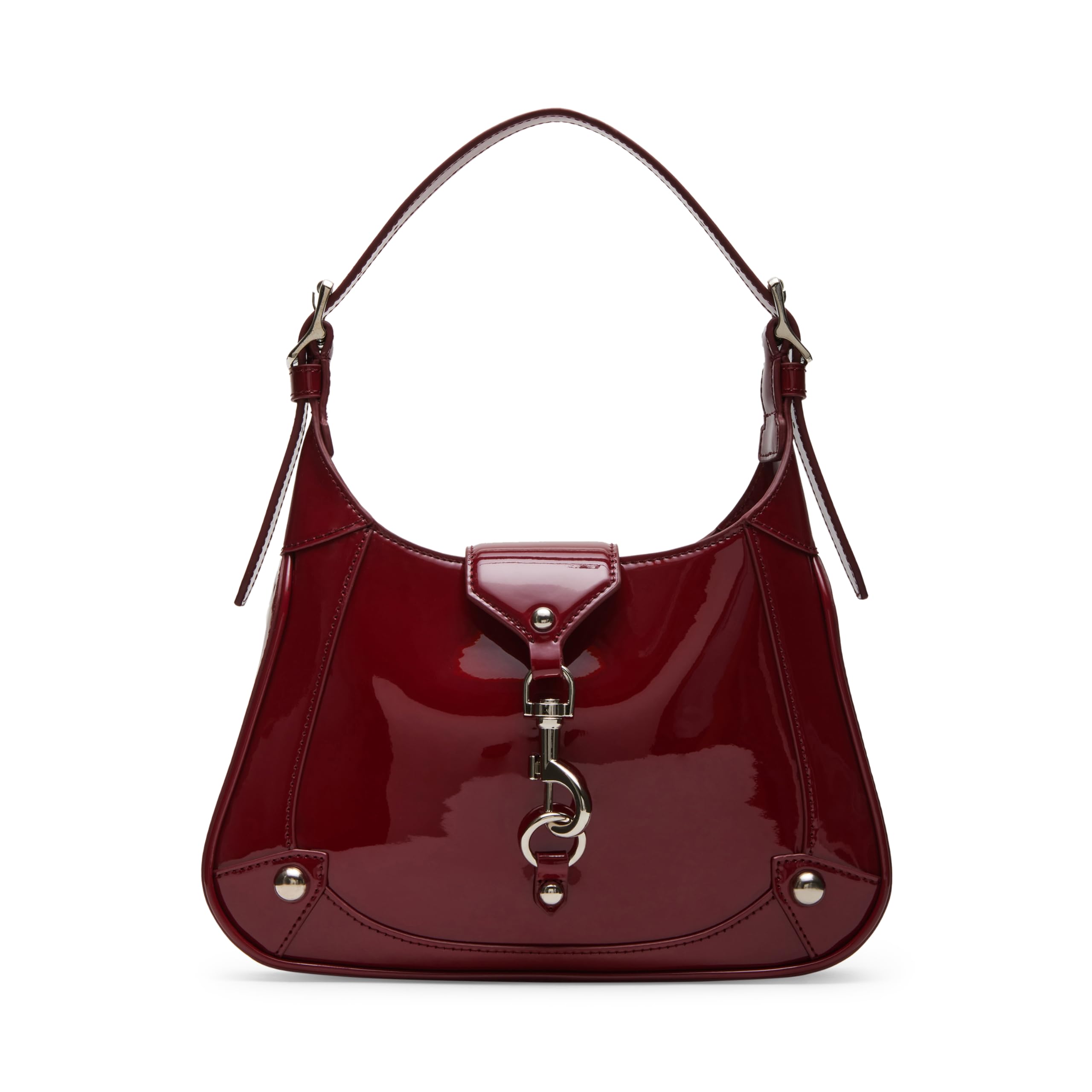 Steve Madden Tully-P Patent Shoulder Bag, Burgundy