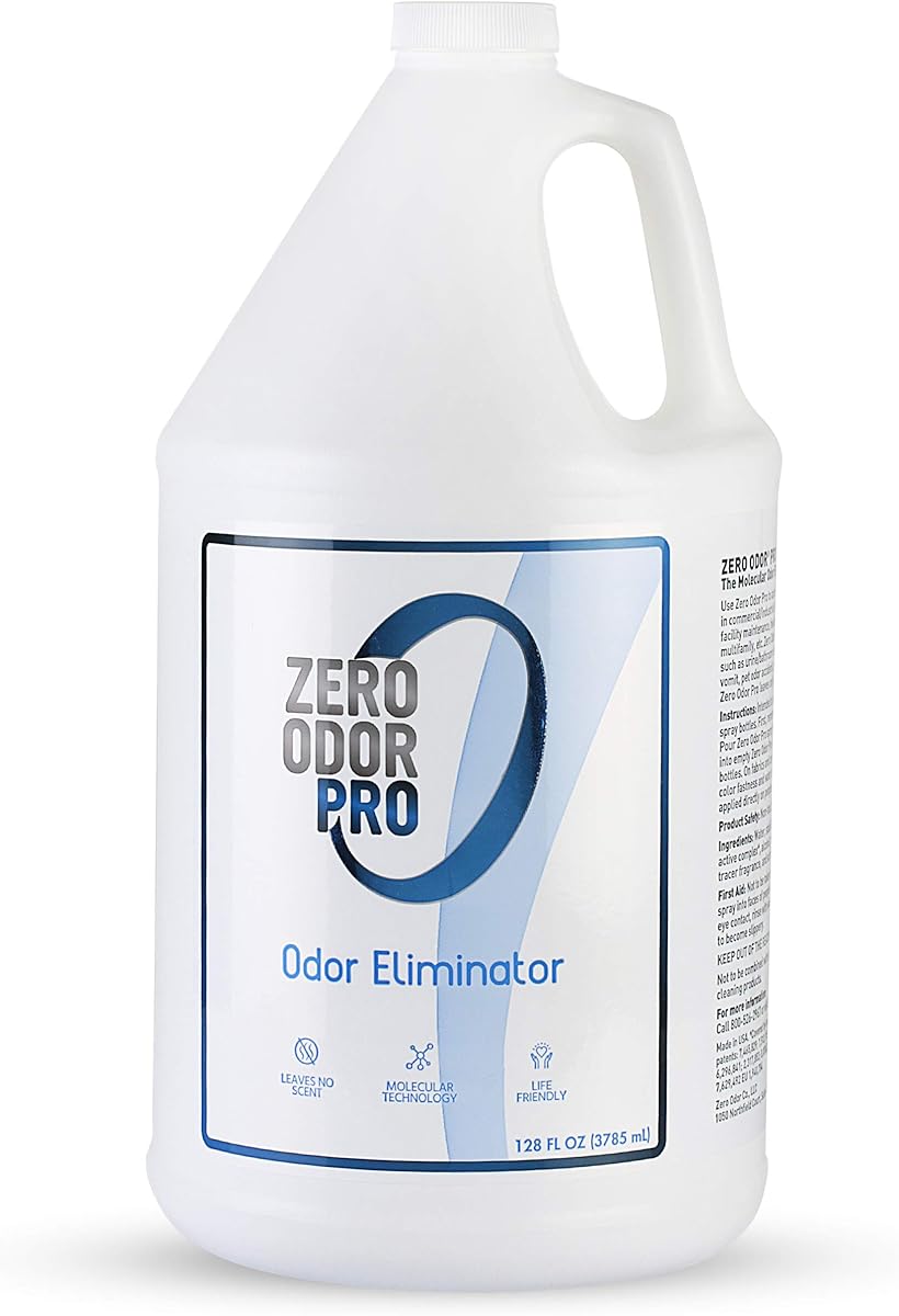 Zero Odor Pro - Commercial Strength Odor Eliminator & Neutralizer, Air Freshener, Room Deodorizer - Strongest Odor Eliminator Trigger Spray, 128oz Refill