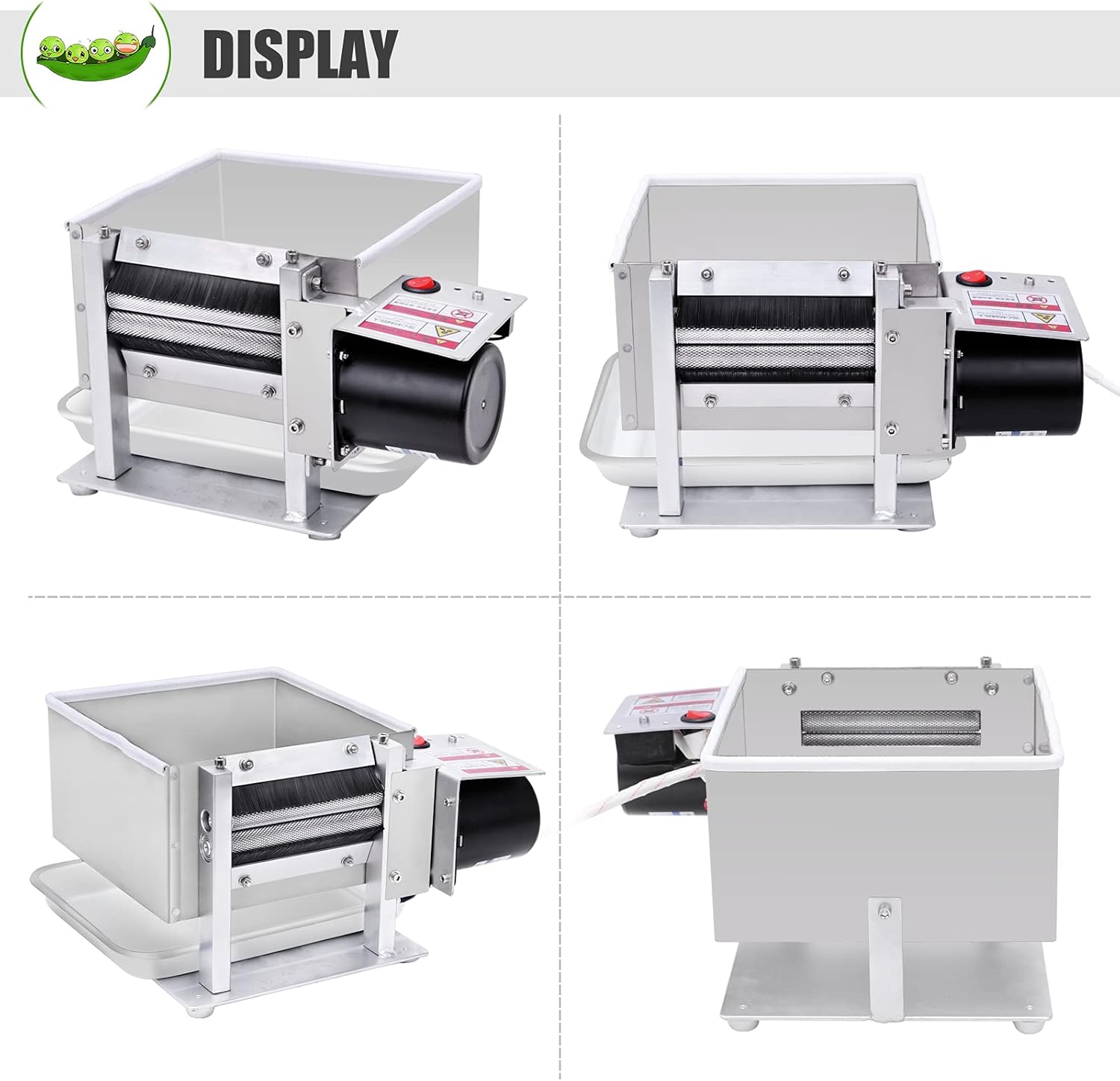 Electric Pea Sheller Machine 110V Semi-automatic Pea Bean Sheller Machine Commercial Bean Pea Peeler Home Peeling Pea Bean Machine