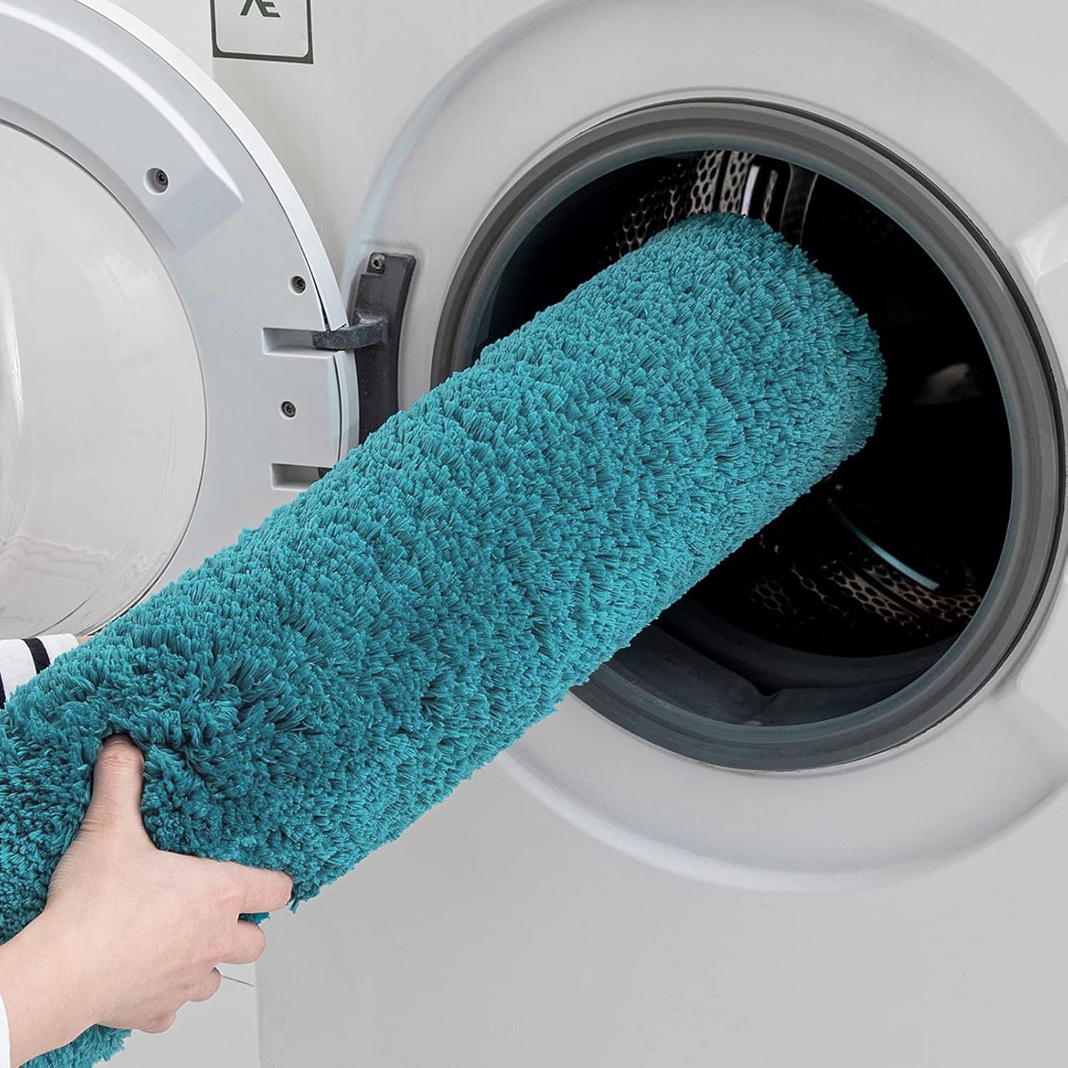 MIULEE Teal Bathroom Runner Rugs, Soft Absorbent Microfiber Long Bath Rugs Non Slip Quick Dry Fluffy Bath Mats for Bathroom Floor, Machine Washable, 24x60 Inch