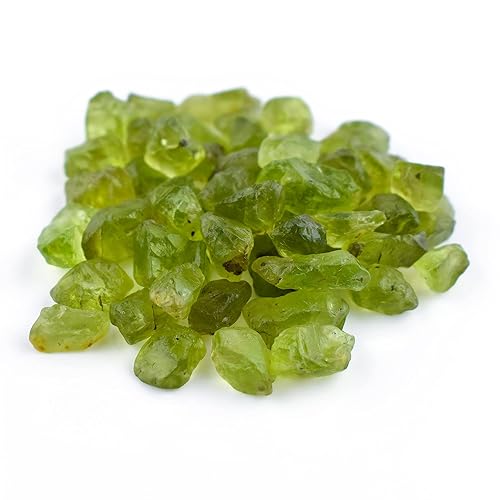 Vista 46 de 75 Carats Natural Raw Peridot Crystal Gemstone, Chakra Healing Crystal, Rough Crystals and Gemstone, Birthstone Crystal for Jewelry Making Supplies