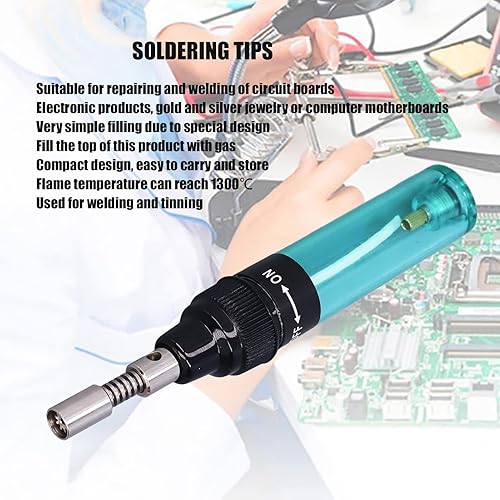 Miniatura 8 de Kit de soldador de gas Juego de pistola de hierro de soldadura Set de soldadura de butano inalámbrico de temperatura ajustable