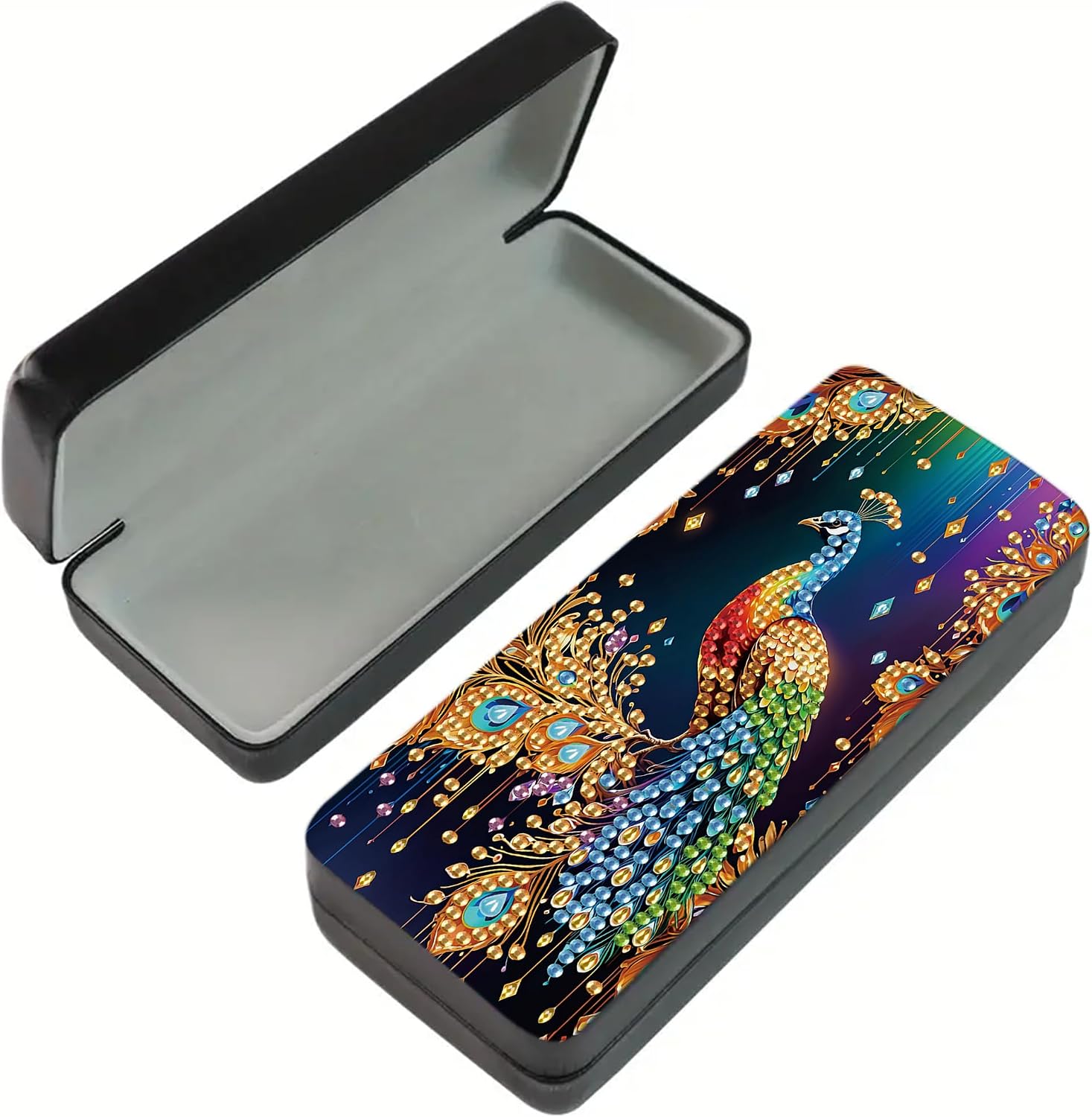 1pcs 5d Diamond Art Kits for Adults Small Diamond Painting Kit Gem Art Paint by Diamonds Dots Eyeglasses Case DIY for Beginner Women (#12)