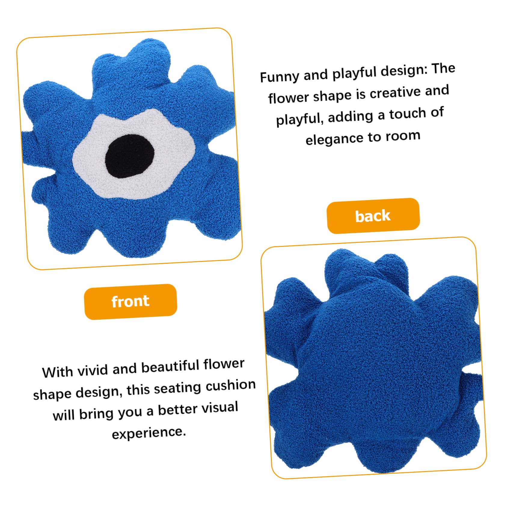 Hohopeti Cuscino a Forma di Fiore in Peluche Blu, Decorativo