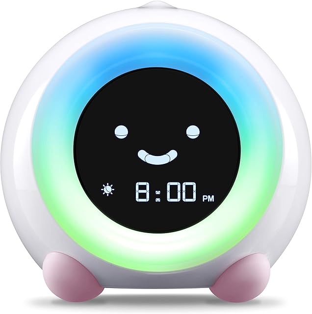 Mella Ready to Rise Children's Trainer, Alarm Clock, Night Light and Sleep Sounds Machine (Blush Pink)