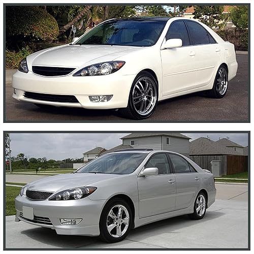 Miniatura 7 de Spec-D Tuning Faros delanteros cromados compatibles con Toyota Camry 2005-2006, conjunto de lámpara de luz frontal L+R