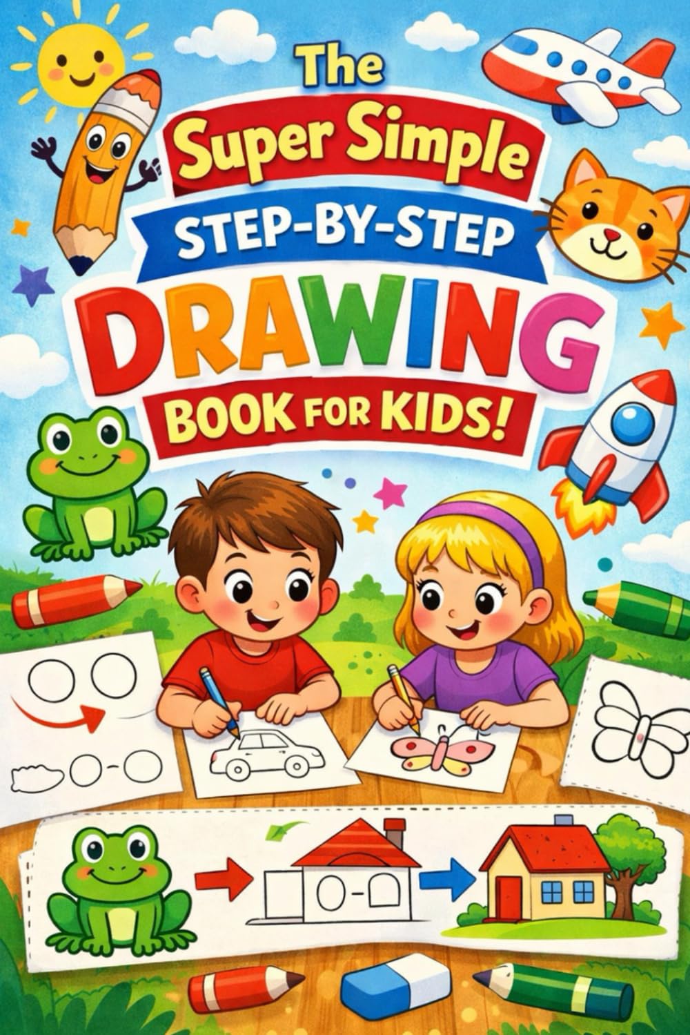 The Super Simple Step-by-Step Drawing Book for Kids: Learn to Draw 50+ Cute Animals, Cool Vehicles, and Fun Objects | Easy Illustrated Instructions for Beginners and Aspiring Little Artists (Ages 4-8)      Paperback – Large Print, January 28, 2026