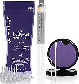 Dermaflage Scar Filler Kit - Golden Fair - Deep Scar Cover and Waterproof Concealer for Acne Scars Wrinkles, and Ice Pick Scars Makeup, 1 mo supply