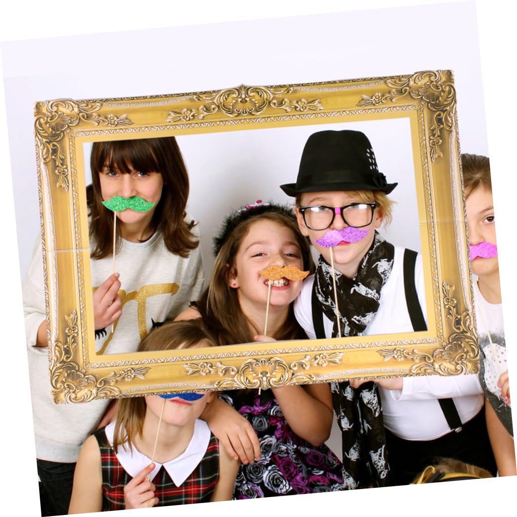 3sätze Teiliges Goldene Fotorequisiten Für Hochzeiten Bilderrahmen Für Fotoautomaten Leicht Und Tragbar Für Feierlichkeiten Und Besondere Anlässe