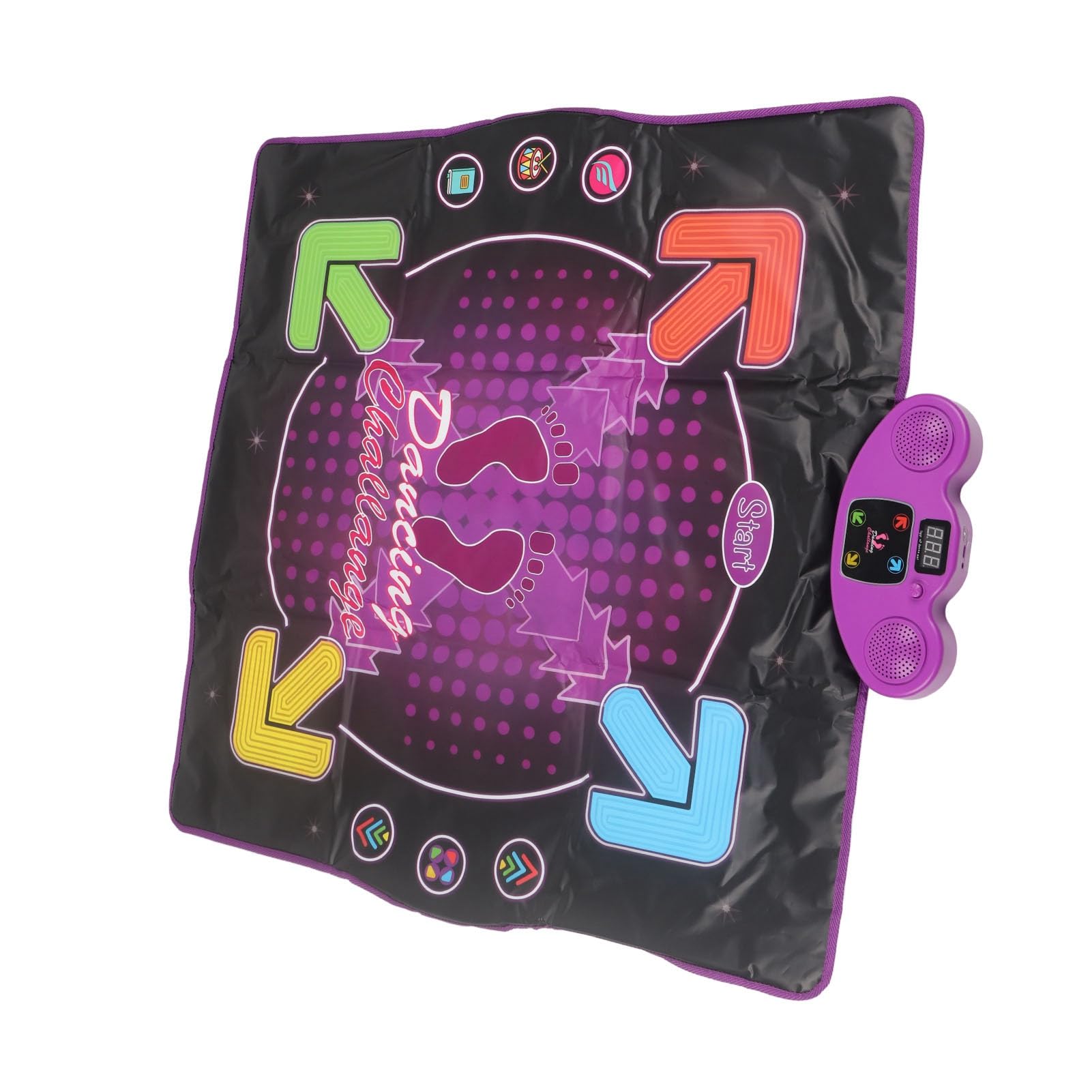 Alfombra de Baile electrónica para niños, Juguete, 4 Modos de Juego, Ajustable, música integrada, Almohadilla de Suelo Antideslizante para niños, Adultos, diversión Familiar, (Brillo)
