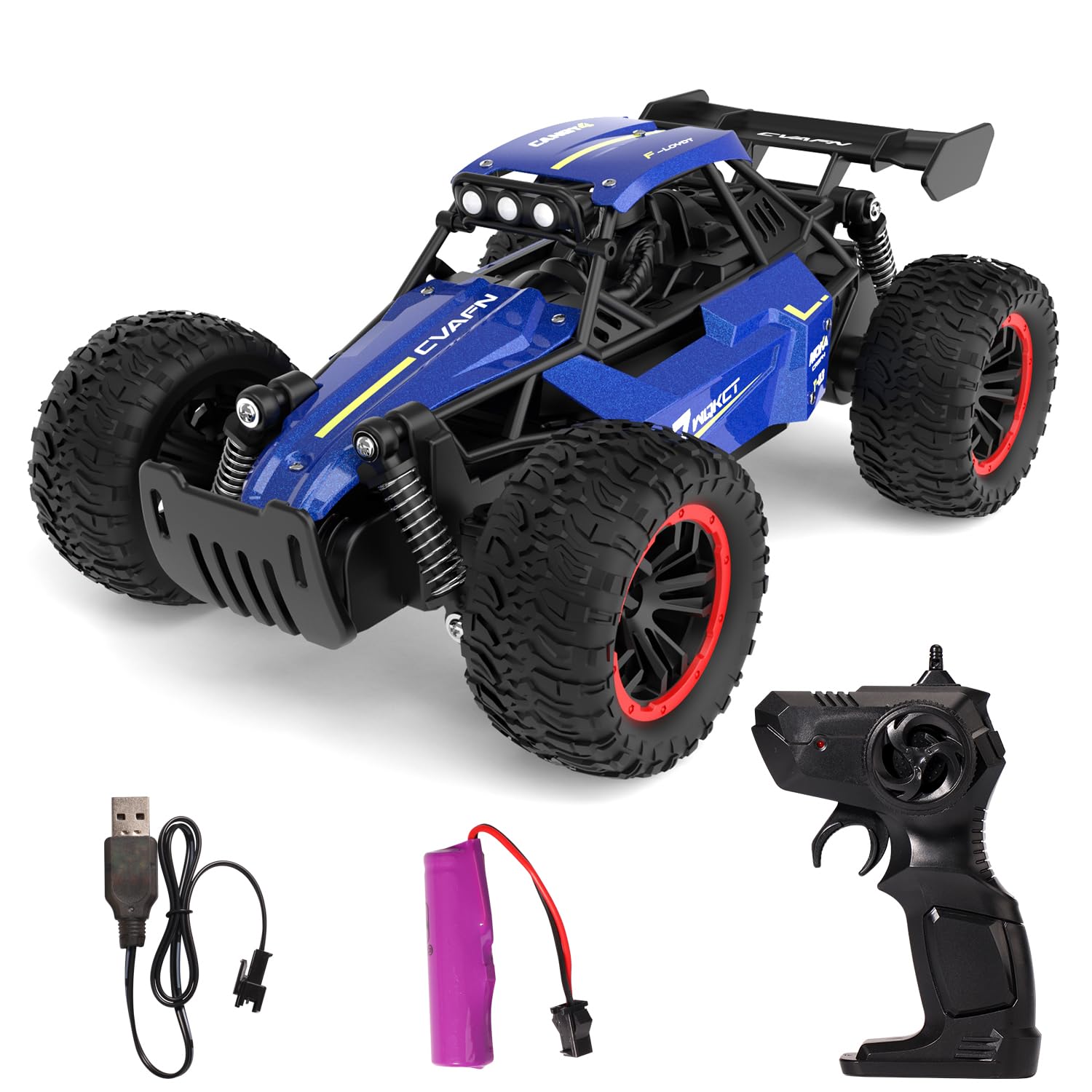 1 16 Scale Remote Control Monster Truck 20 km h Outdoor 2WD Off Road Hobby RC Truck With