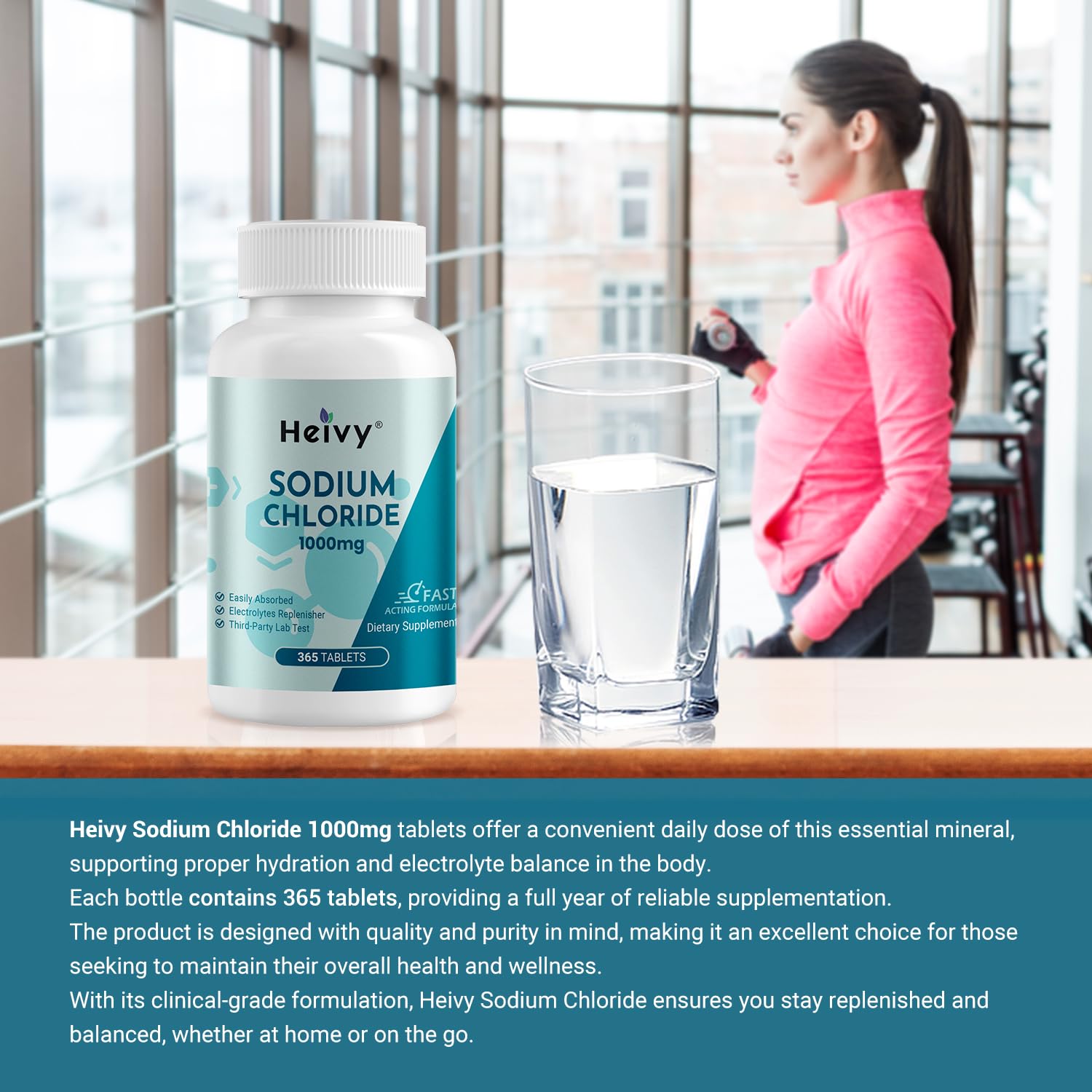 Heivy Salt Tablets 1000mg, 365 Tablets Pure Sodium Chloride Pills — Amazon image 6