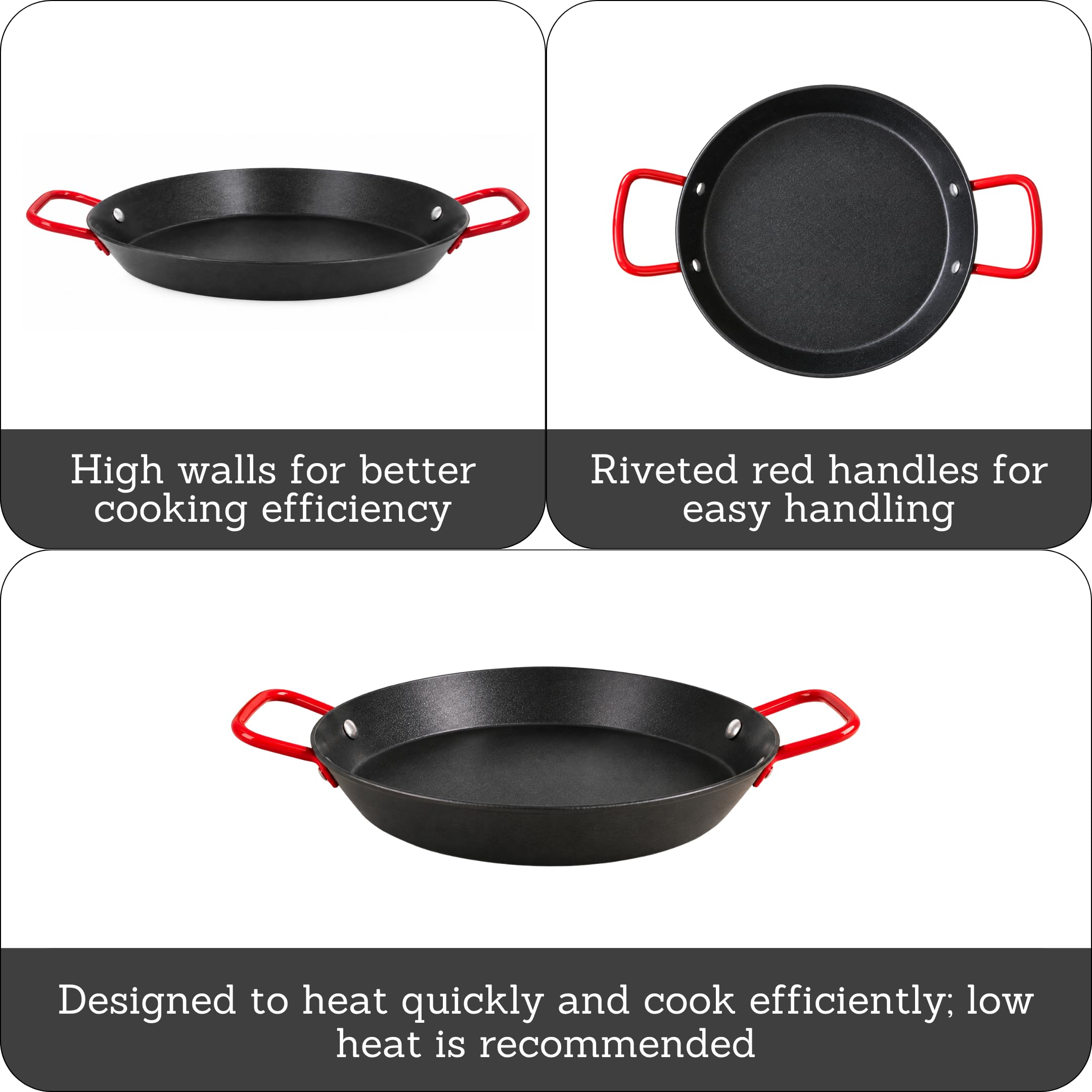 IMUSA Paella Pan - Carbon Steel Nonstick -3