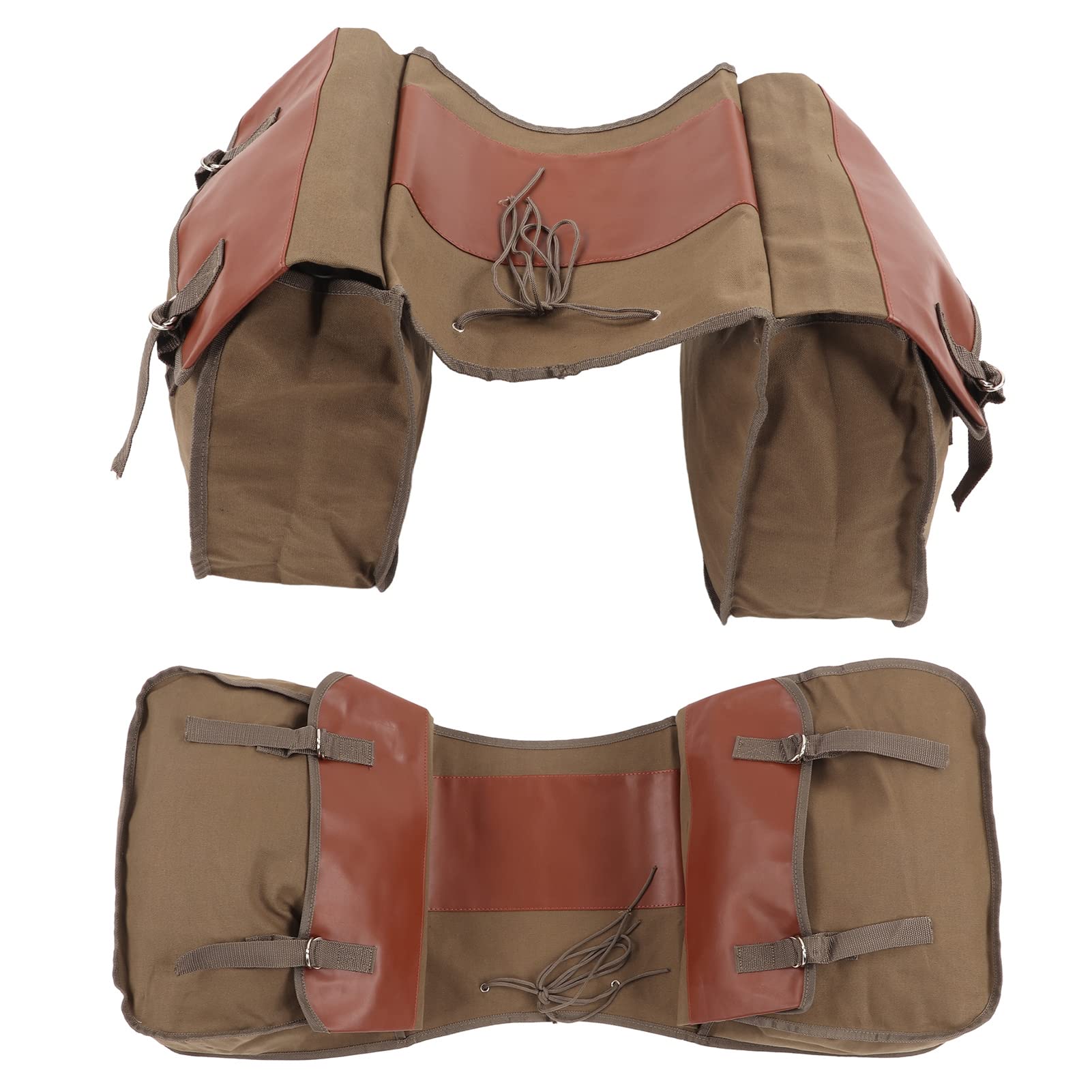 POENVFPO Borsa per Biciclette, Tela e Cuoio in Pelle Borsa per Bici da Bicchetta Sacca per Carrier Bagforto per Bagnella