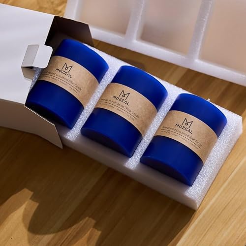 Miniatura 174 de MOZEAL Velas de pilar extra grandes de color borgoña de 4" x 10" (juego de 2), sin perfume, sin goteo, sin humo, de larga combustión limpia, velas