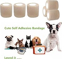 Vista 47 de Baisunt Paquete de 6 vendajes cohesivos de 1 pulgada, cinta autoadhesiva autoadhesiva autoadhesiva transpirable para muñeca, tobillo, deportes