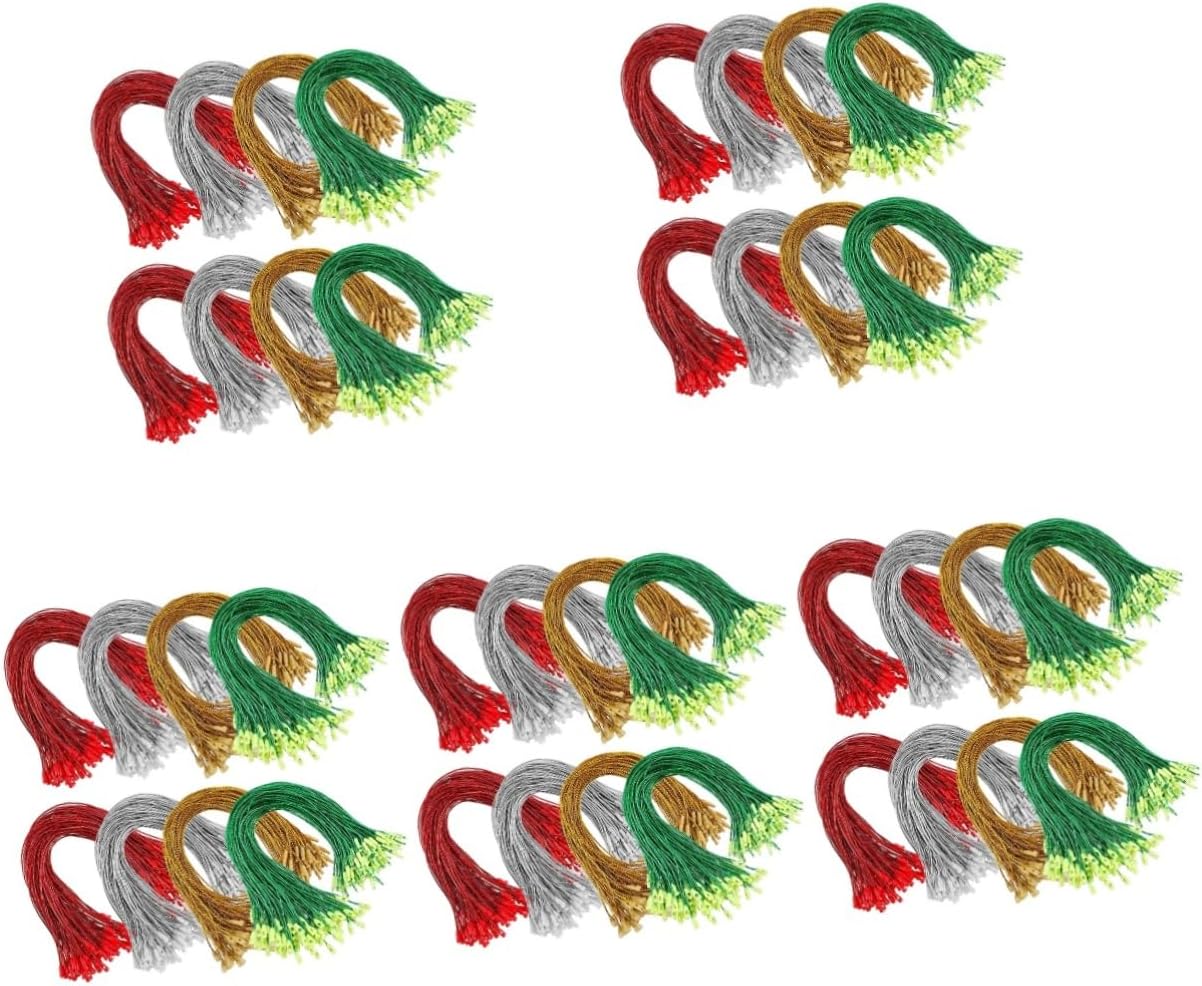 Homoyoyo 2000pcs Christmas Ornament Hangers Snap Locking Ropes Decorative Strings Xmas Tree Hangers